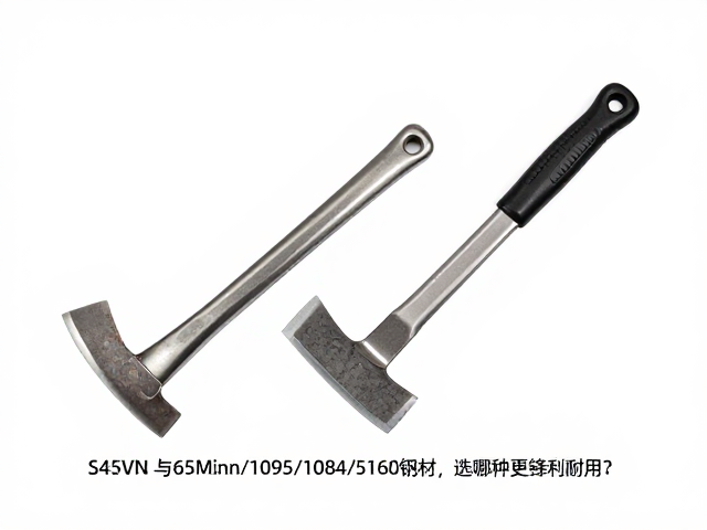 S45VN与65Mn/1095/1084/5160钢材对比,斧刃选哪种更锋利耐用?