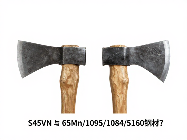 S45VN与65Mn/1095/1084/5160钢材对比,斧刃选哪种更锋利耐用?