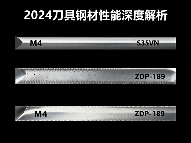 M4、S35VN、ZDP-189、O1碳钢粉末钢怎么选?2024刀具钢材性能深度解析