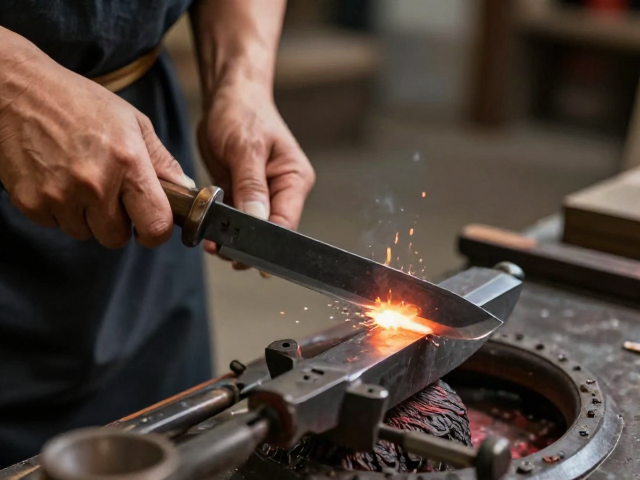 非遗传统锻打与民间手工锻刀，夹钳技艺揭秘