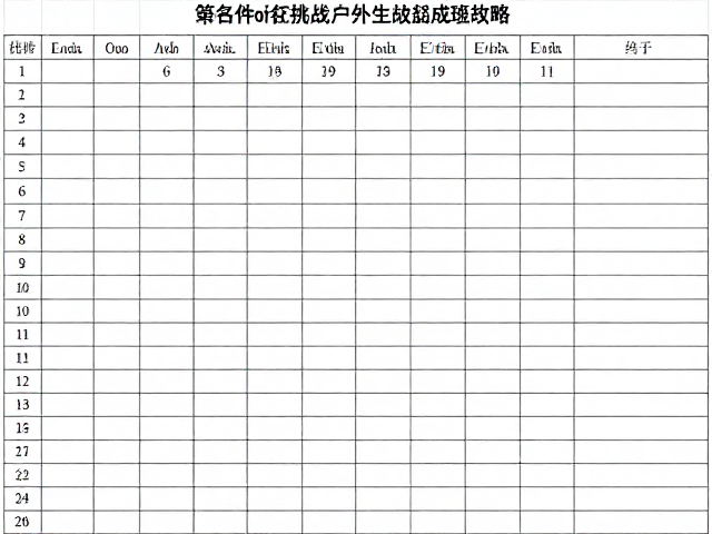 户外生存挑战,靶纸靶板成绩记录与排名攻略