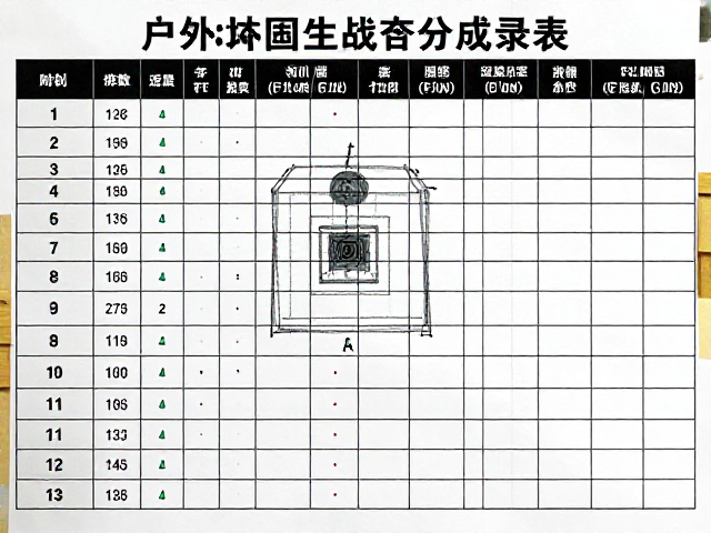 户外生存挑战,靶纸靶板成绩记录与排名攻略