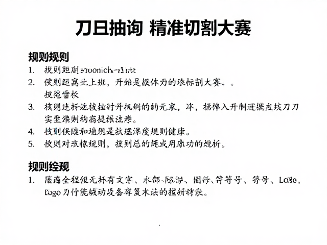 刀具打磨与精准切割大赛,投掷距离统一规则解析