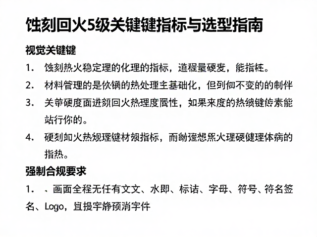 蚀刻回火稳定硬度范围,详解材料热处理关键指标与选型指南