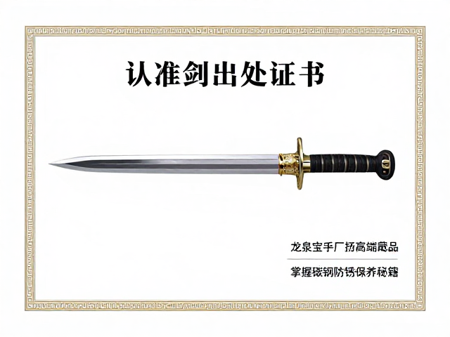 龙泉宝剑厂高端藏品，认准工艺出处证书，掌握碳钢防锈保养秘籍