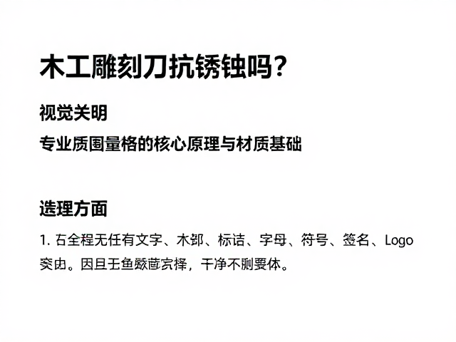 木工雕刻刀抗锈蚀吗?详解专业质量检测体系与选购指南