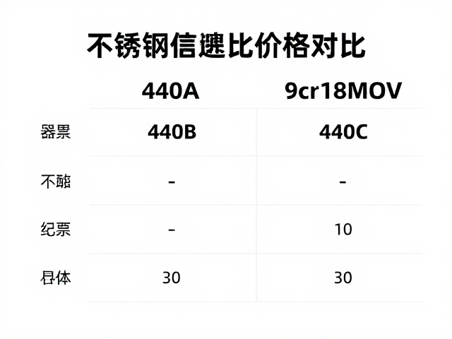 440A/440B/440C与9Cr18MOV价格对比,不锈钢怎么选?