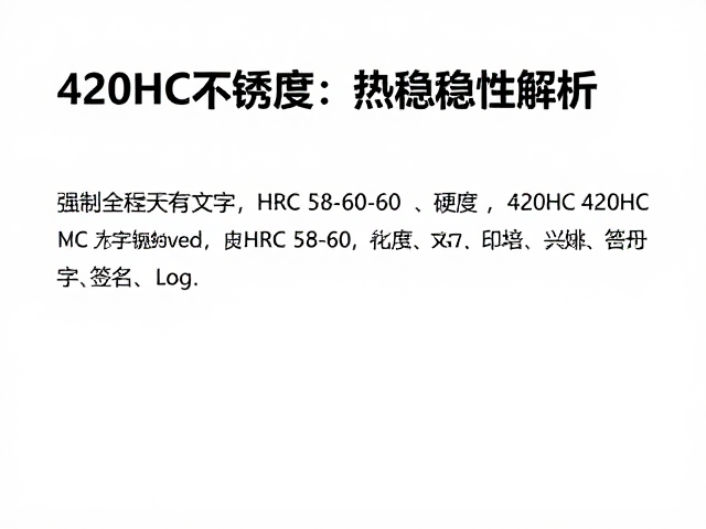 420HC不锈钢特性，HRC 58-60硬度与热稳定性解析