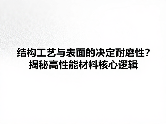 结构工艺与表面纹理如何决定耐磨性?揭秘高性能材料核心逻辑