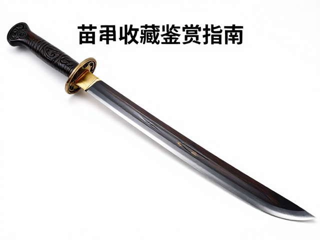 苗刀文化传承，木雕柄艺术刀证书随附，收藏鉴赏指南