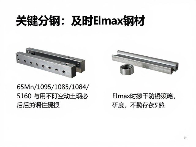 65Mn/1095/1084/5160与Elmax钢材对比，使用后及时擦干防锈指南
