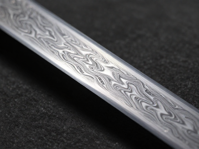 9Cr15CoMoV玫瑰纹大马士革钢砂带打磨工艺与性能解析
