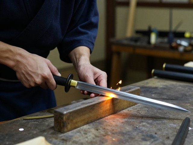 日本关市刀具工坊,传统手工抛光,匠心打磨传世好刀