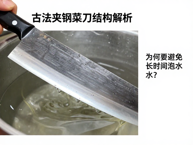 古法夹钢菜刀结构解析,为何要避免长时间泡水?