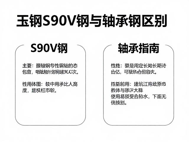 玉钢、S90V钢与轴承钢区别,性能对比与选购指南