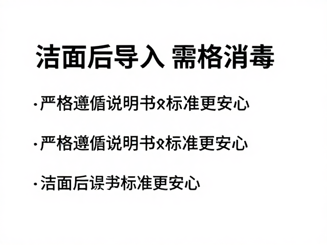 洁面后导入需严格消毒，严格遵循说明书标准更安心