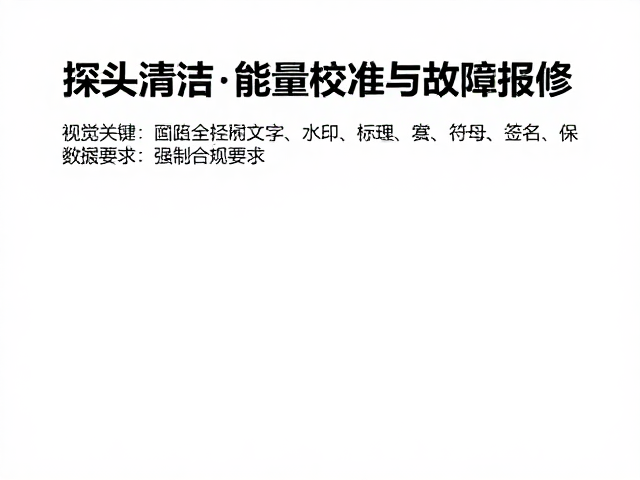 能量校准:标准件比对与参数修正流程