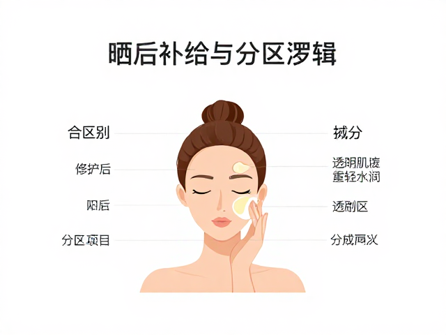 晒后修护护理，深层补给透明质酸，分区导入操作指南