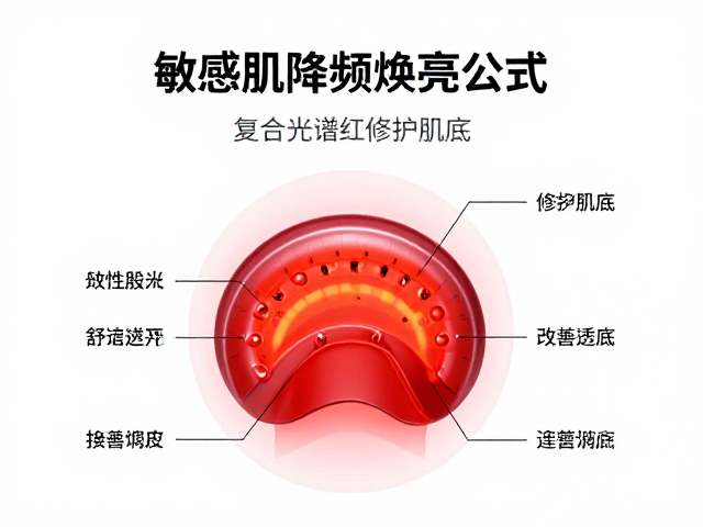 复合光谱红光修护肌底，敏感肌降频焕亮公式
