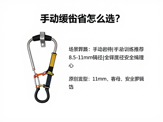 手动缓降器怎么选？室内岩馆训练推荐8.5-11mm绳径安全指南