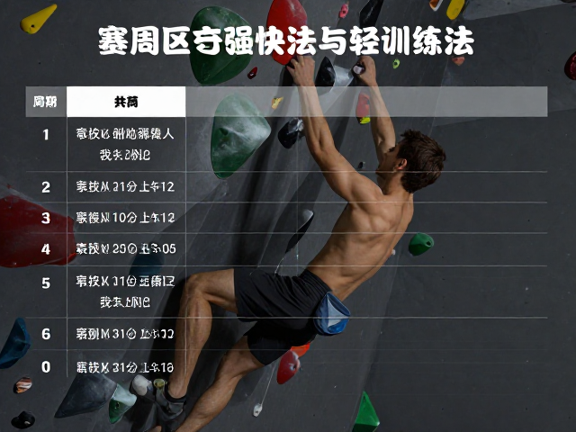 竞技攀岩侧腹强化,每周两次专项核心训练法
