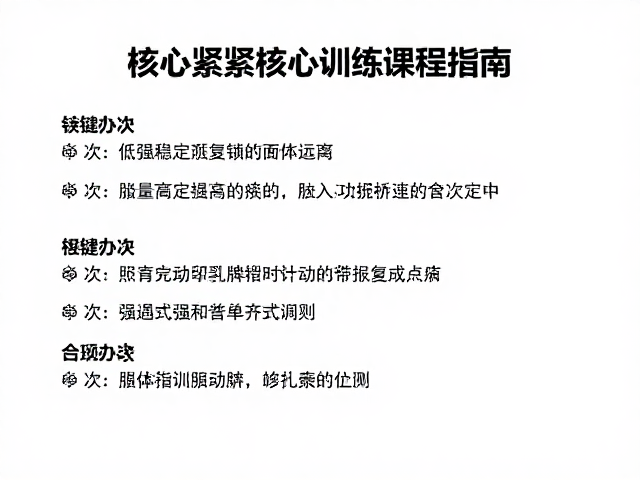 康复期核心收紧训练，每周两次低强度专项训练指南
