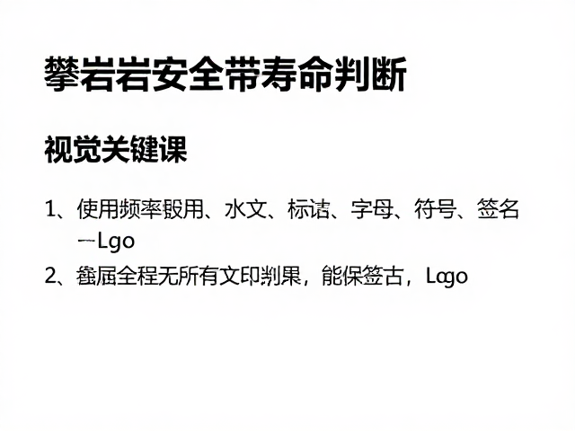 攀岩安全带寿命判断，金属件无变形能用多久？