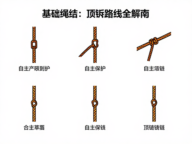 基础绳结学习指南,自主保护与到达顶链完成路线全解析