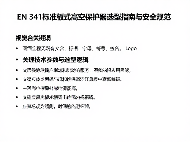 EN 341标准板式高空保护器选型指南与安全规范