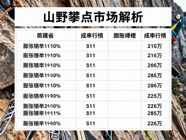 山野攀点教练费用解析,膨胀螺栓与挂片成本揭秘
