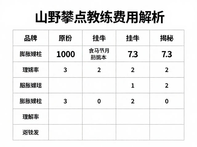 山野攀点教练费用解析,膨胀螺栓与挂片成本揭秘