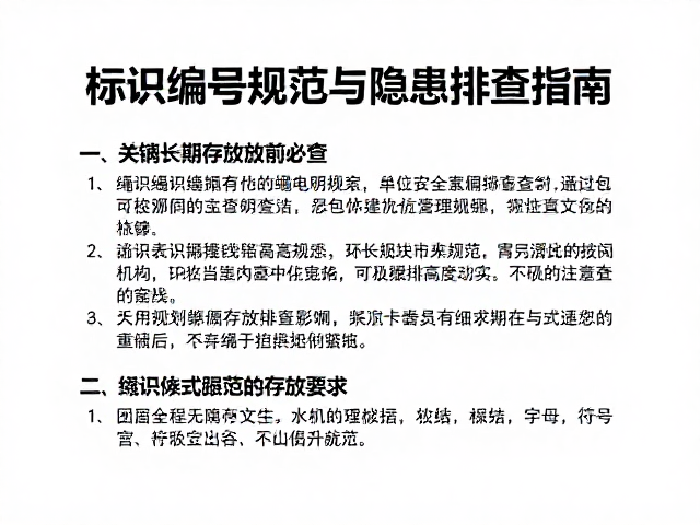 绳索长期存放前必查，标识编号规范与隐患排查指南
