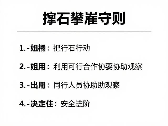 抱石攀爬守则,如何利用同行人员协助观察,安全进阶
