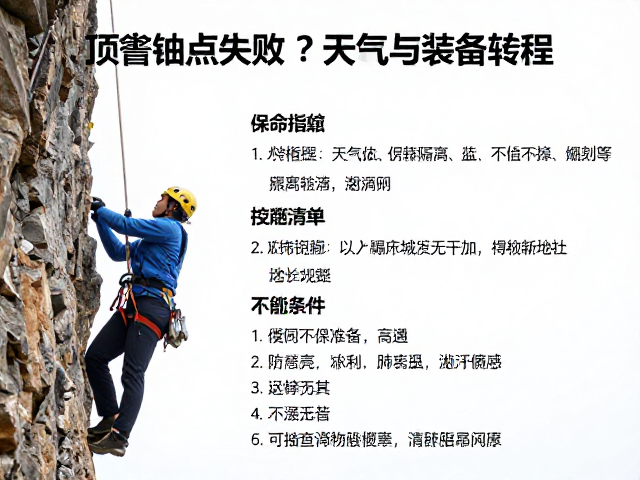 顶绳锚点失效?看天气规避与装备清单复核,保命指南