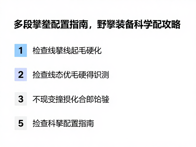 多段攀登配置指南,检查绳索起毛硬化,野攀装备科学选配攻略
