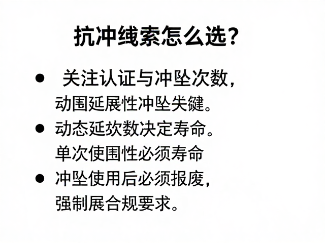 抗冲绳索怎么选？关注认证与冲坠次数，动态延展性是关键