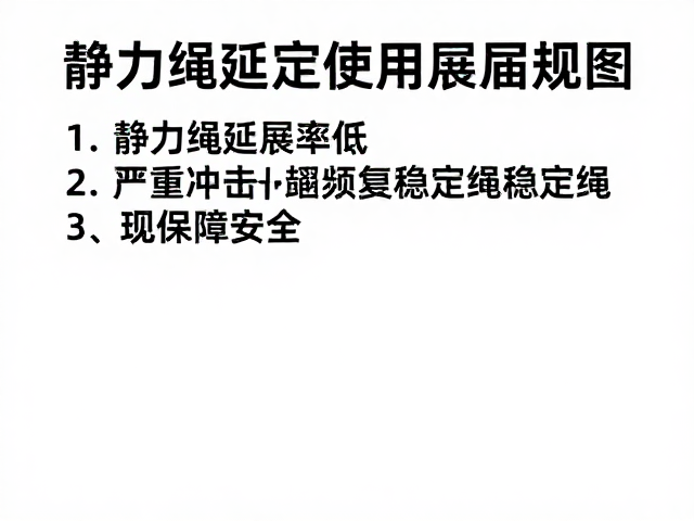 静力绳延展率低,严重冲击后须复检稳定绳缆保障安全