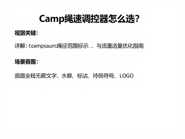 Camp绳速调控器怎么选？详解绳径范围标识与流量优化指南