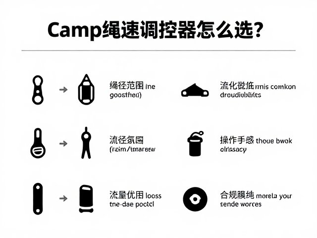 Camp绳速调控器怎么选？详解绳径范围标识与流量优化指南