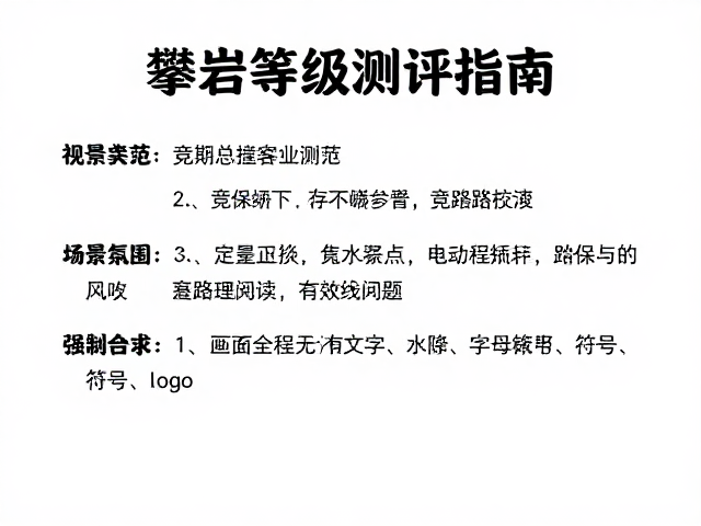 攀岩等级测评指南，竞速赛道技巧与定期设备检测安全规范
