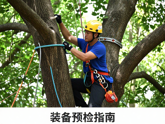 攀树活动前必做，装备预检指南，认准制造商授权人员确保安全