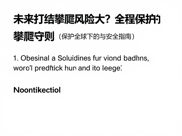未打结攀爬风险大?全程保护下的攀爬守则与安全指南