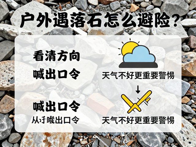 户外遇落石怎么避险?看清方向、喊出口令,天气不好更要警惕