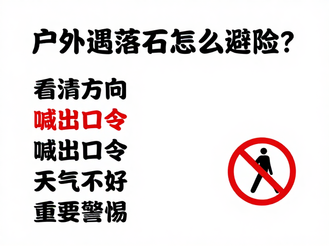 户外遇落石怎么避险?看清方向、喊出口令,天气不好更要警惕