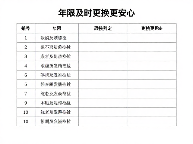 定期检查记录破损判定,按年限及时更换更安心