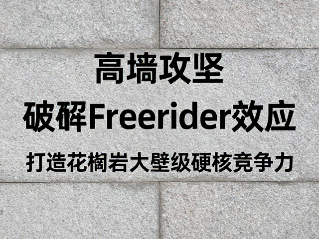高墙攻坚,破解Freerider效应,打造花岗岩大壁级硬核竞争力