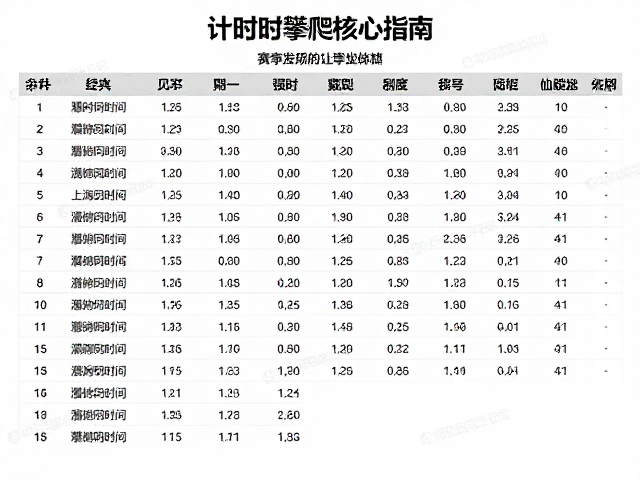 商业赛事增多，如何计算净攀爬时间？计时攀爬核心指南