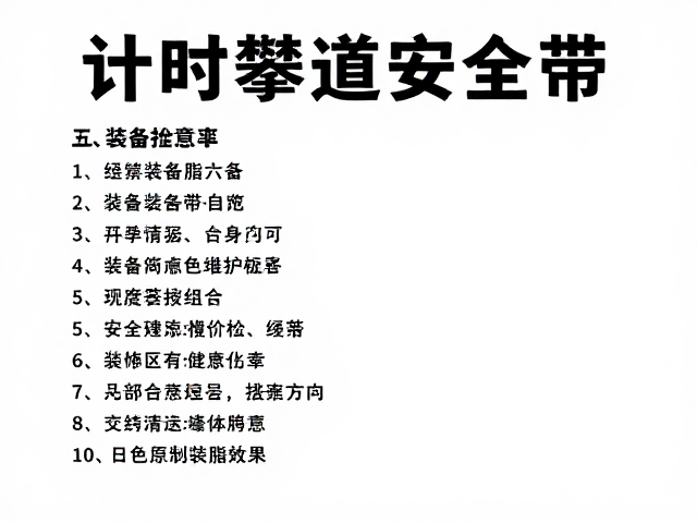 计时攀爬赛道安全指南，安全带与落地区软垫怎么选？