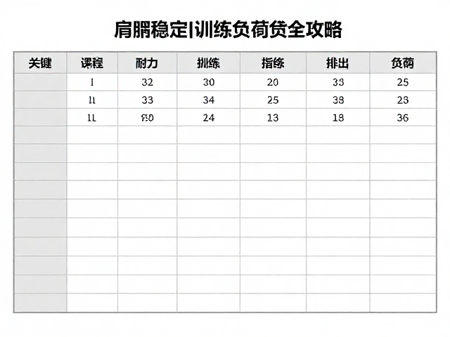 肩胛稳定训练,指肌耐力提升与训练负荷记录全攻略