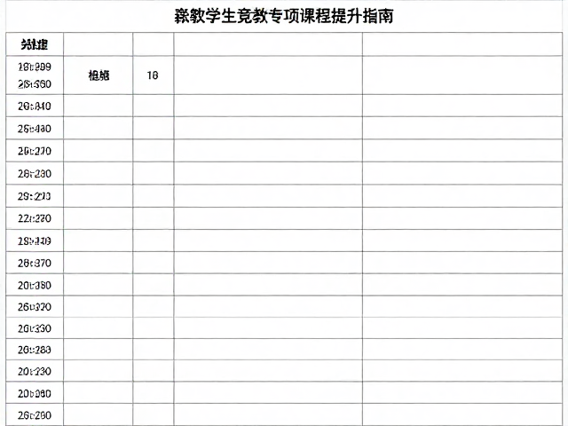 学生竞技攀训练反馈记录与私教专项课提升指南